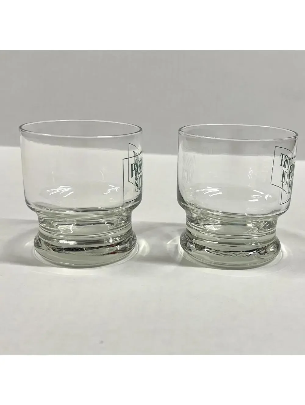 PASSPORT SCOTCH Whisky Rocks Glass SET OF TWO VTG Whiskey Glasses